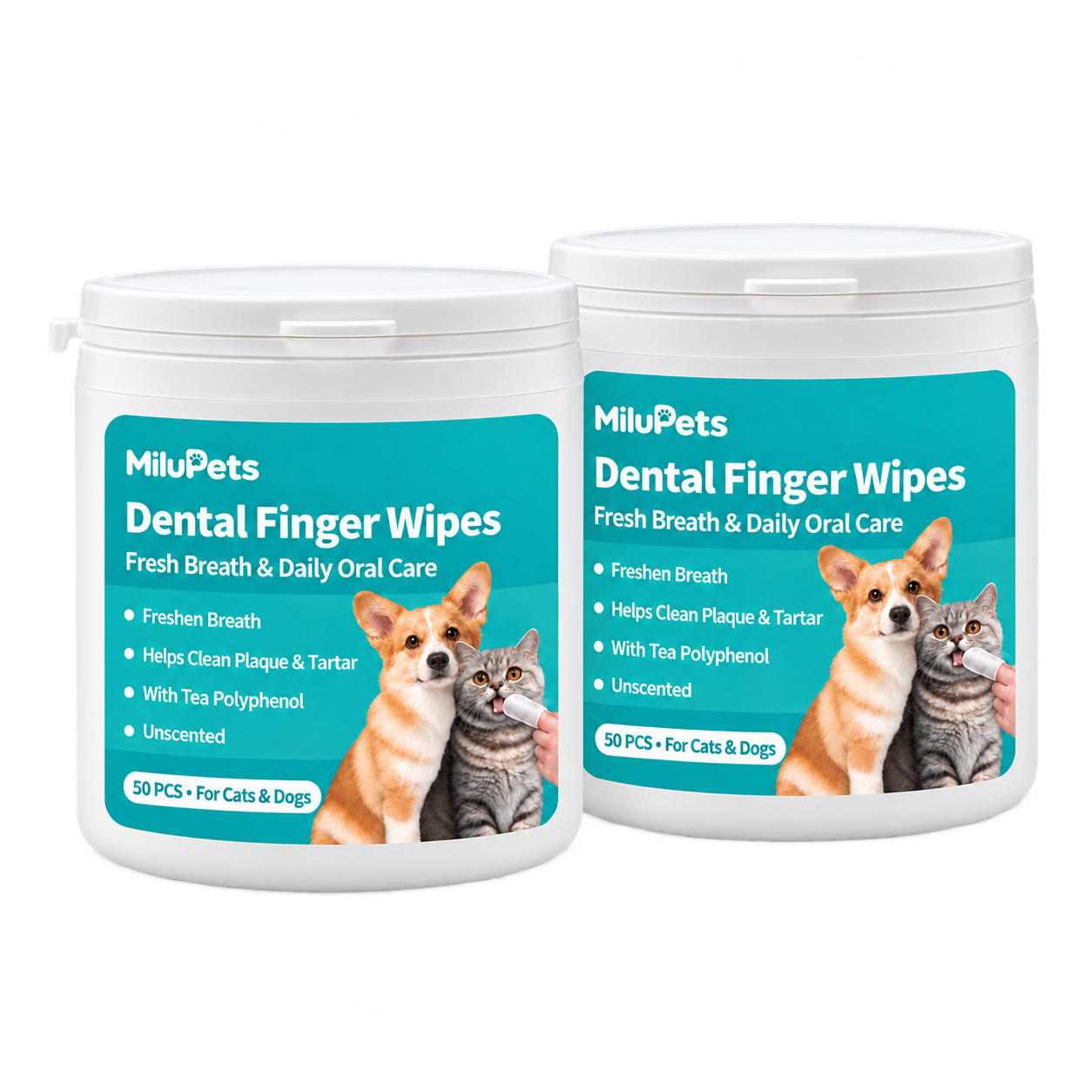 2 jars - 100 wipes